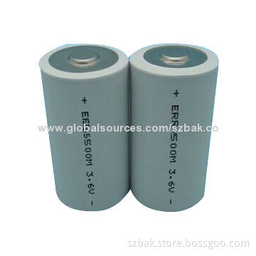 Primary Li-SOCl2 Batteries, 3.6V Nominal Voltage, 6,500mAh, Non-rechargeable